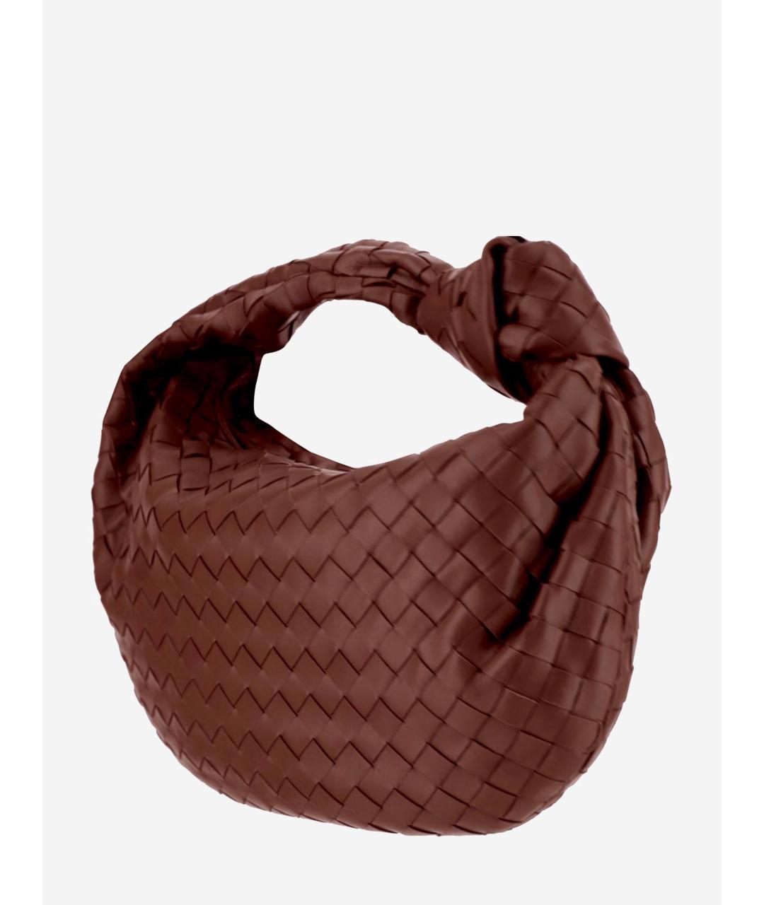 BOTTEGA VENETA Коричневая кожаная сумка с короткими ручками, фото 2