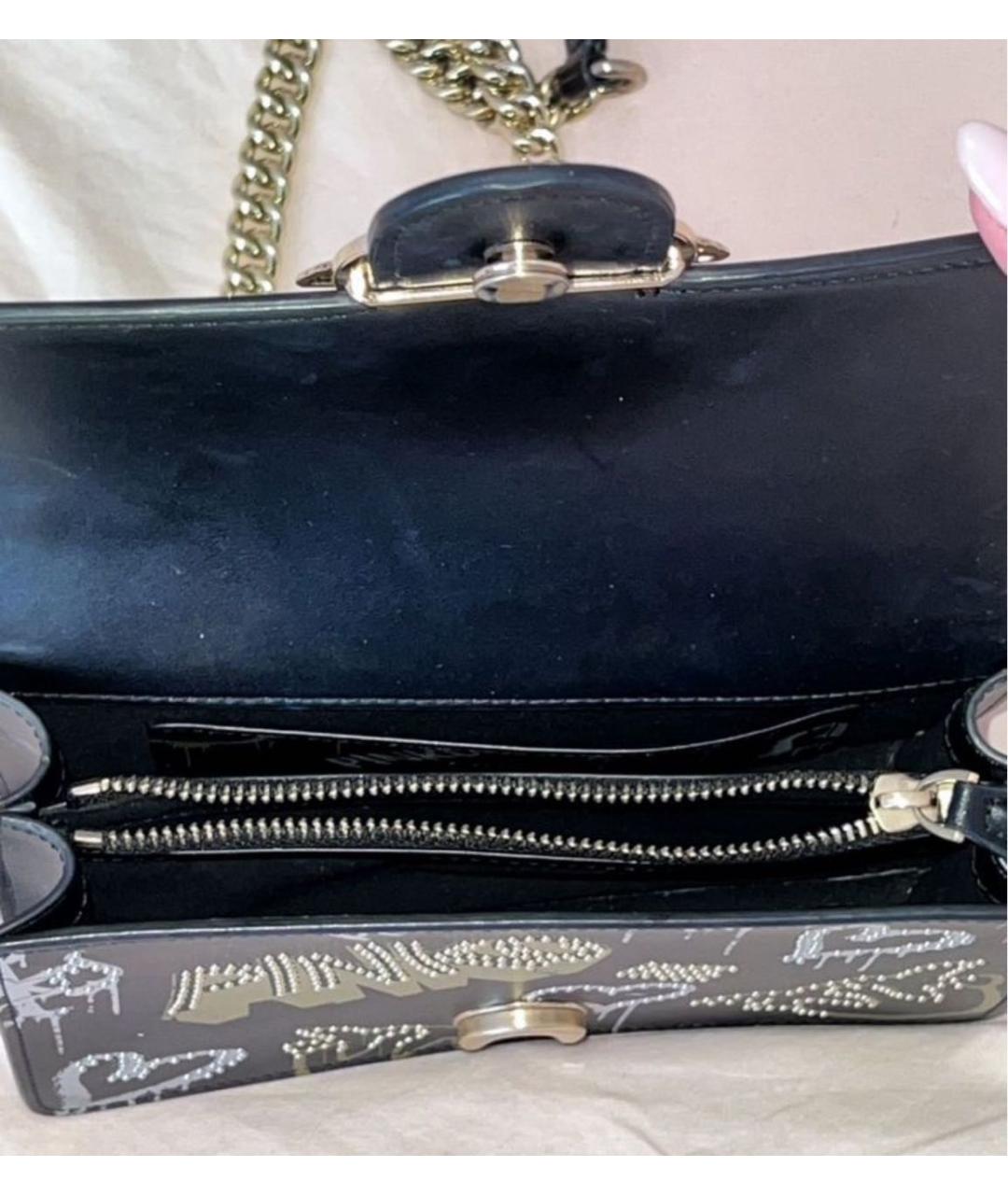 PINKO Черная кожаная сумка через плечо, фото 3