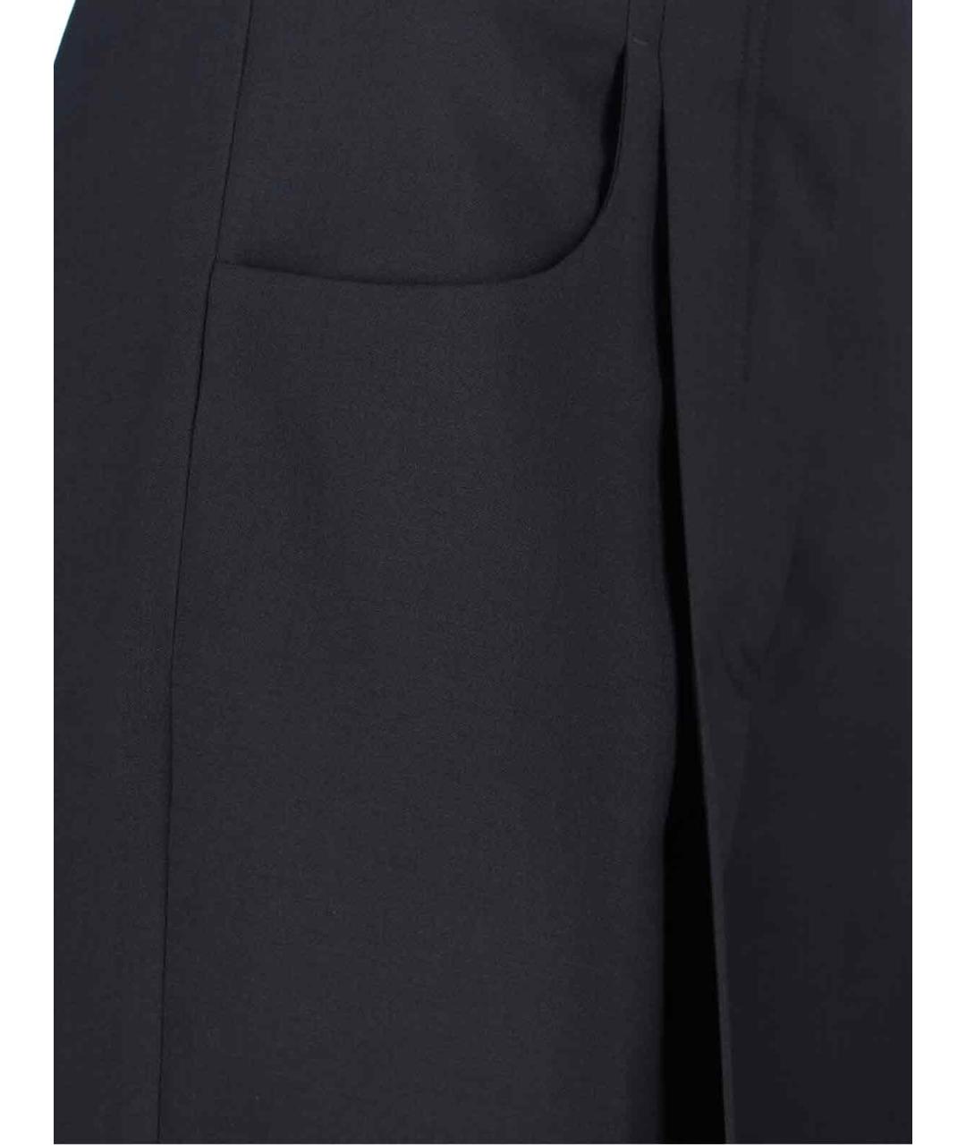 FENDI Черные шерстяные прямые брюки, фото 4