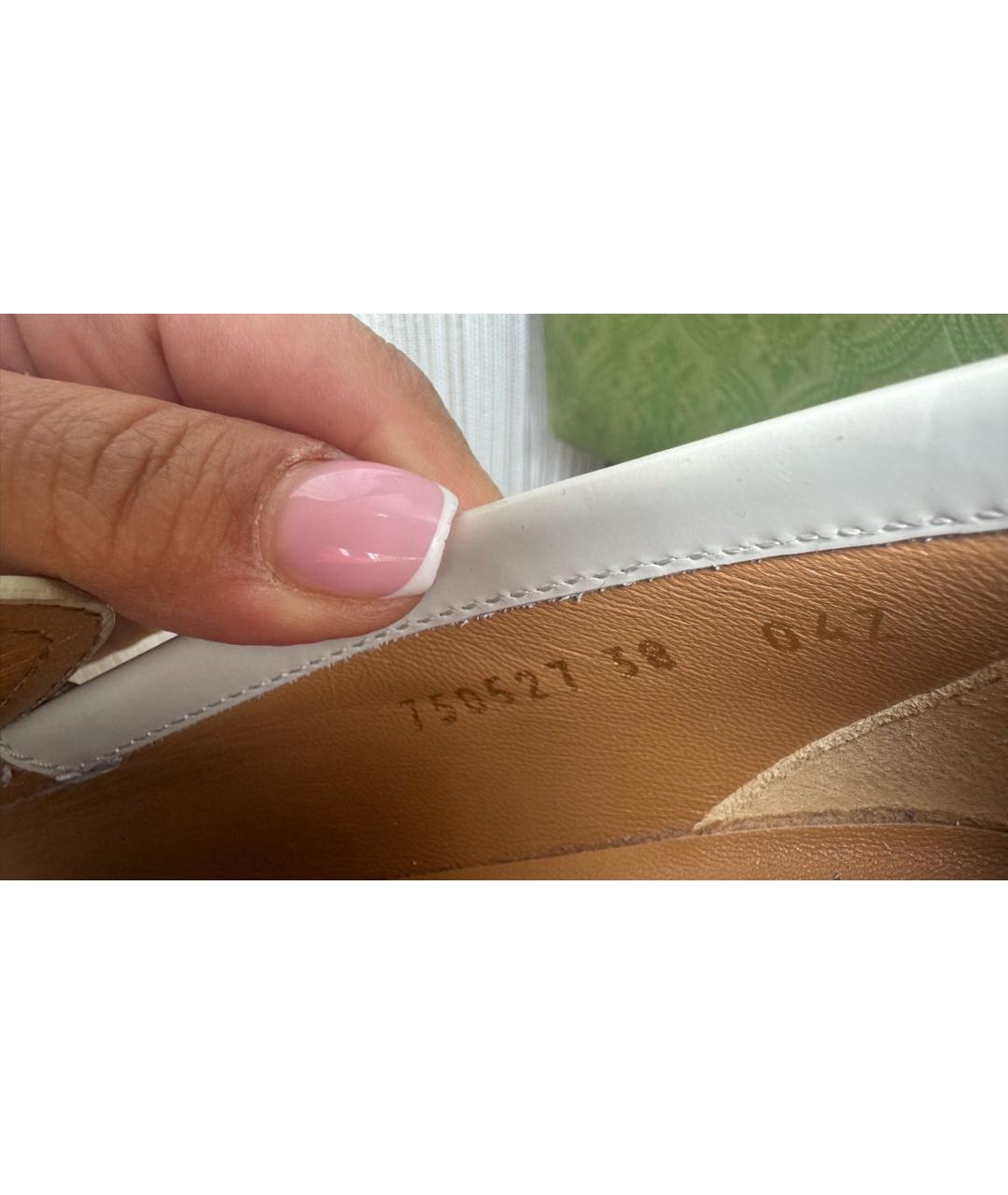 GUCCI Бежевые кожаные лоферы, фото 5