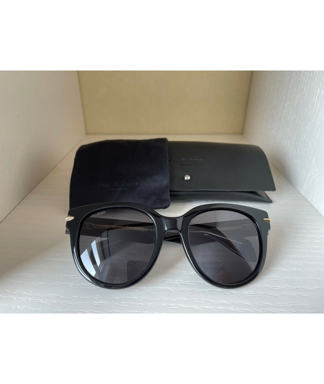 RAG&BONE Черные пластиковые солнцезащитные очки, фото 2