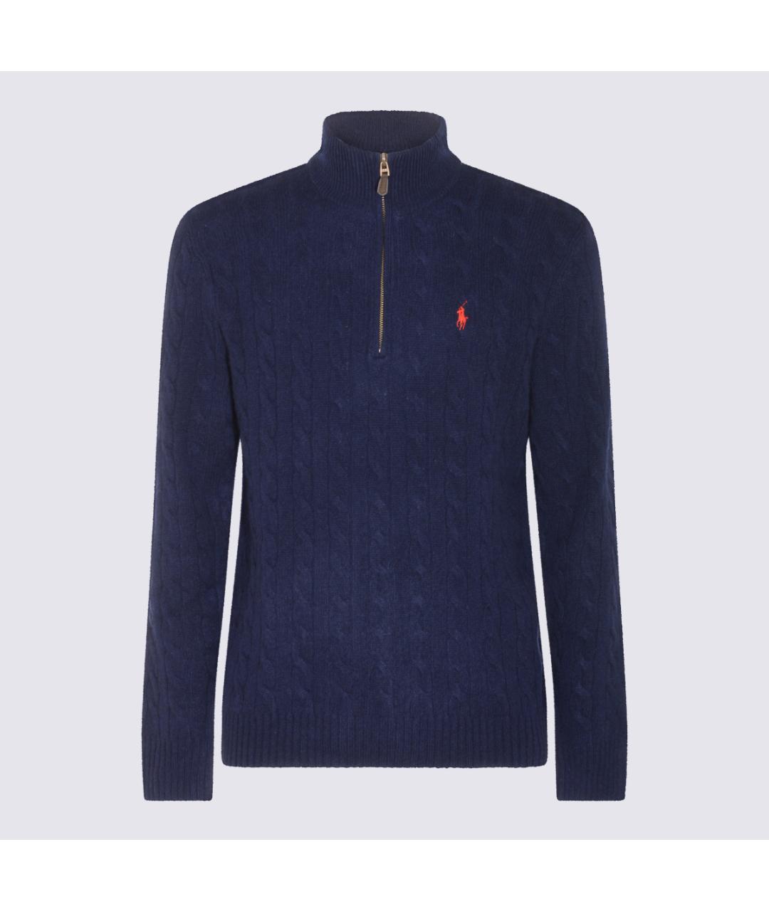 POLO RALPH LAUREN Синий шерстяной джемпер / свитер, фото 4