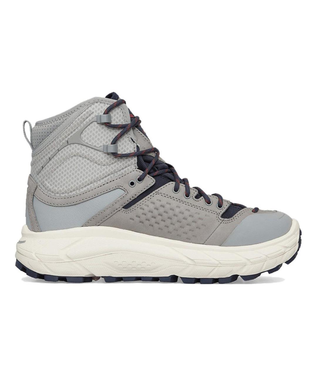 HOKA Серые кожаные ботинки, фото 1