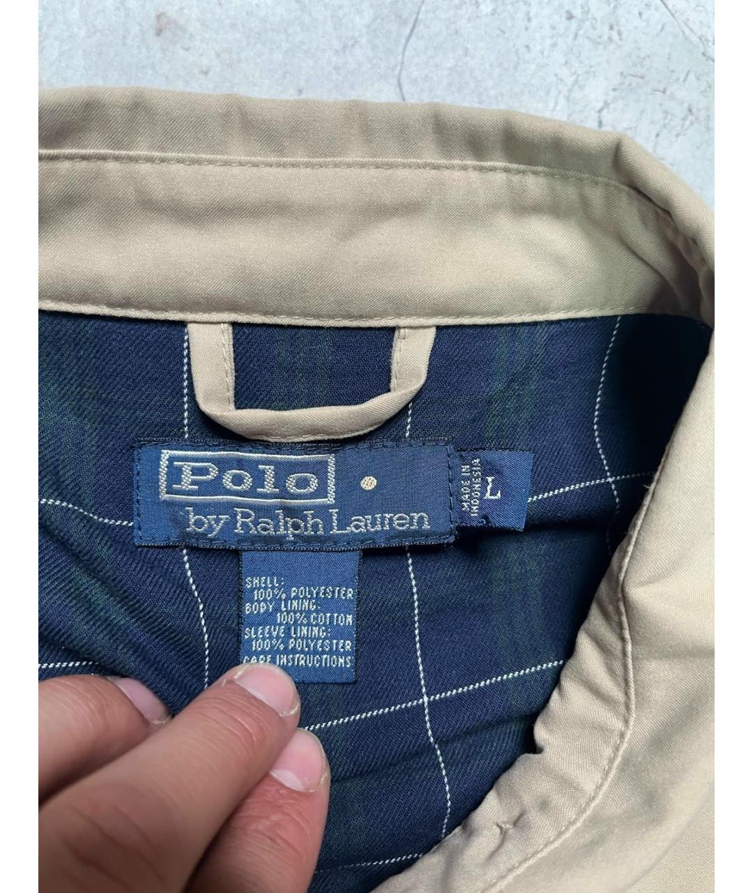 POLO RALPH LAUREN Бежевая полиэстеровая куртка, фото 4
