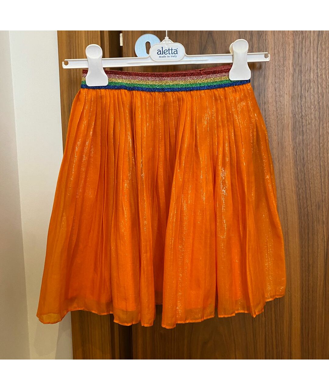 GUCCI KIDS Оранжевая шелковая юбка, фото 7