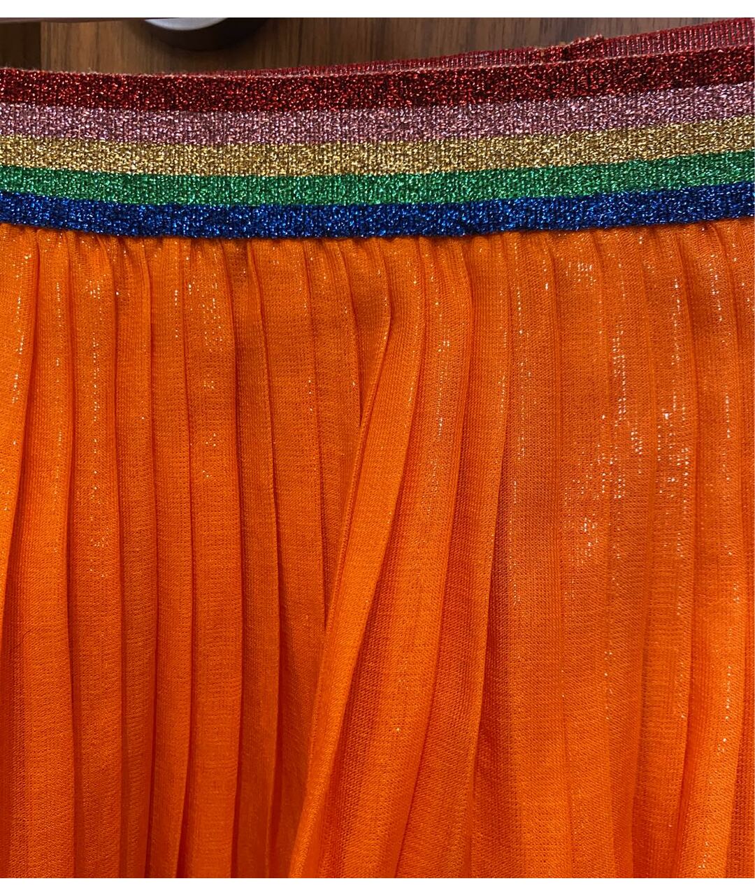 GUCCI KIDS Оранжевая шелковая юбка, фото 3