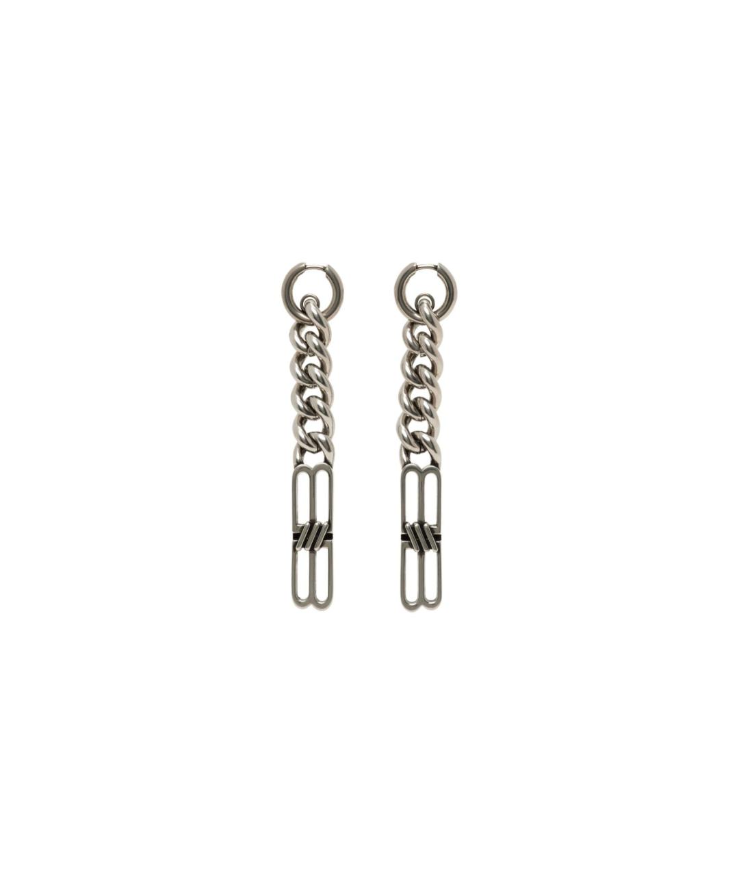 BALENCIAGA Серебряные металлические серьги, фото 1
