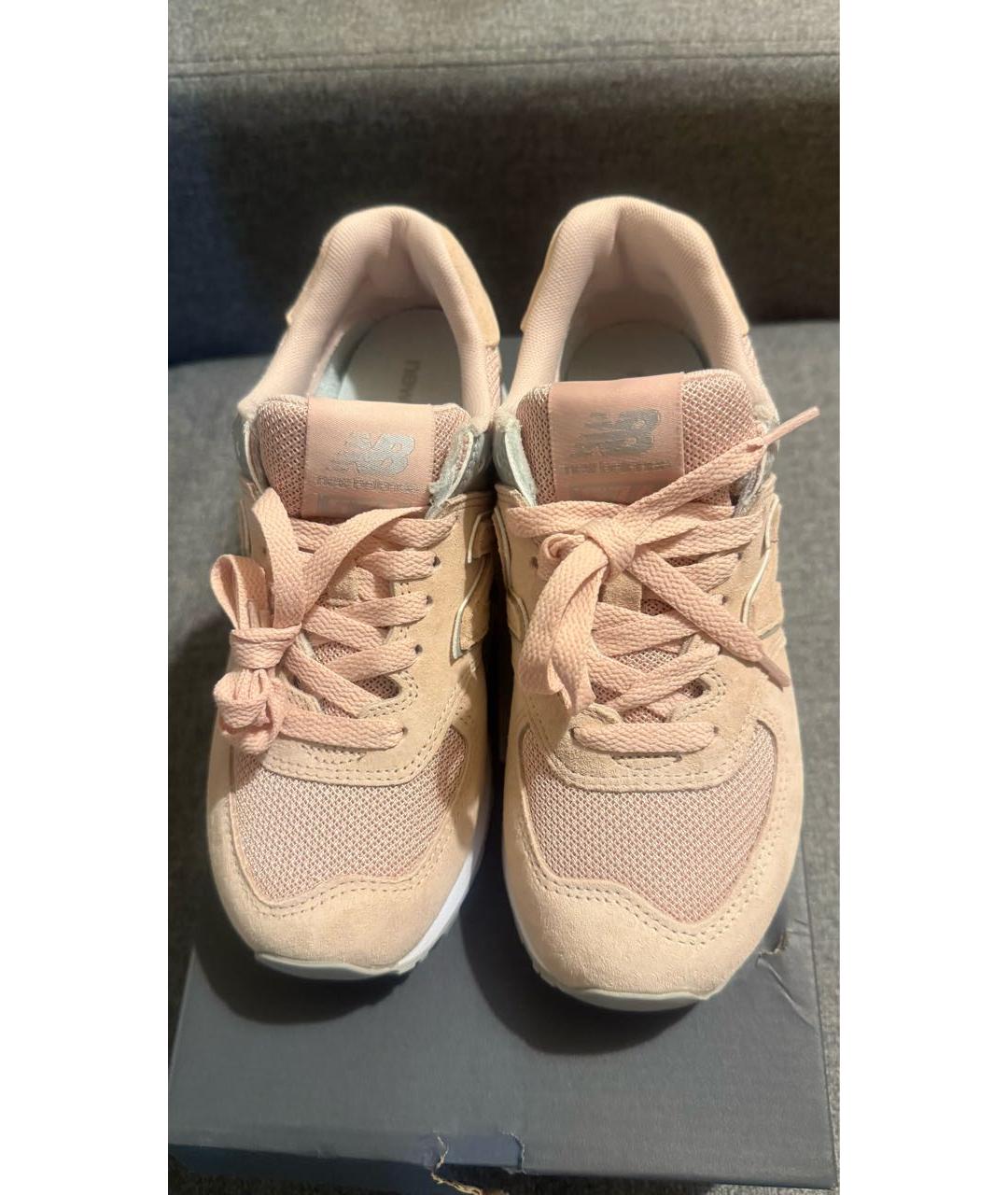 NEW BALANCE Коралловые замшевые кроссовки, фото 3