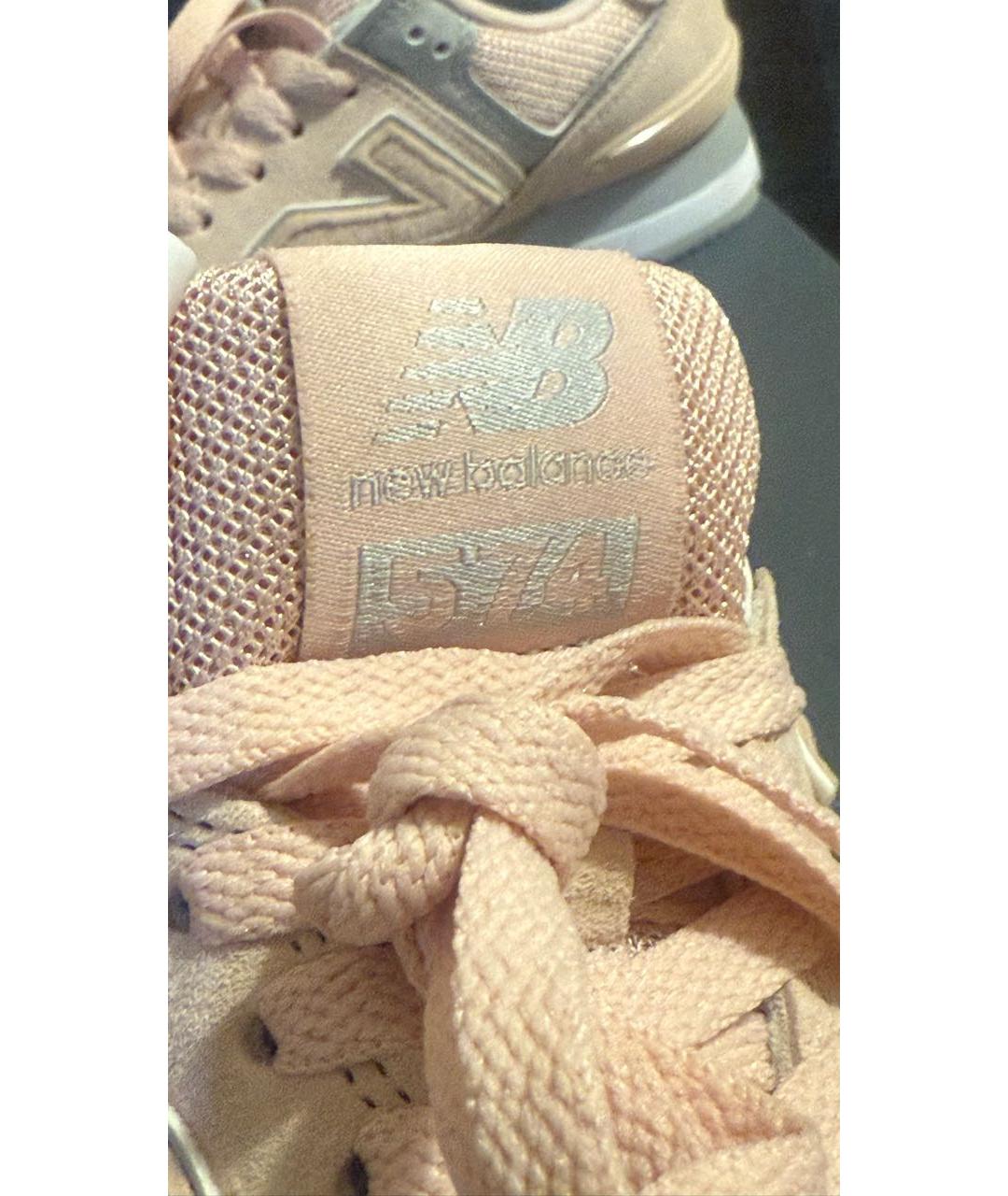 NEW BALANCE Коралловые замшевые кроссовки, фото 6