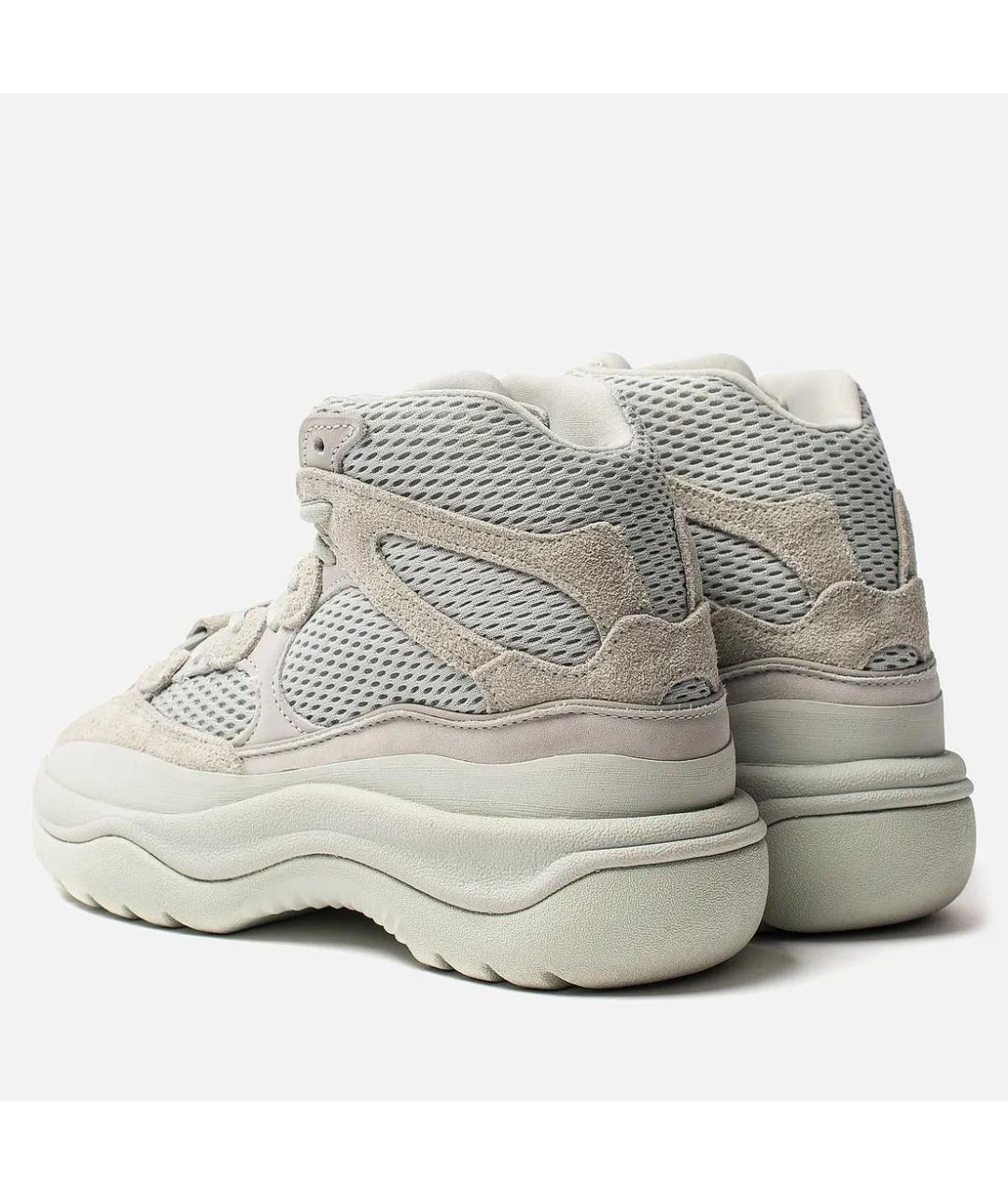 ADIDAS YEEZY Серые замшевые высокие кроссовки / кеды, фото 4