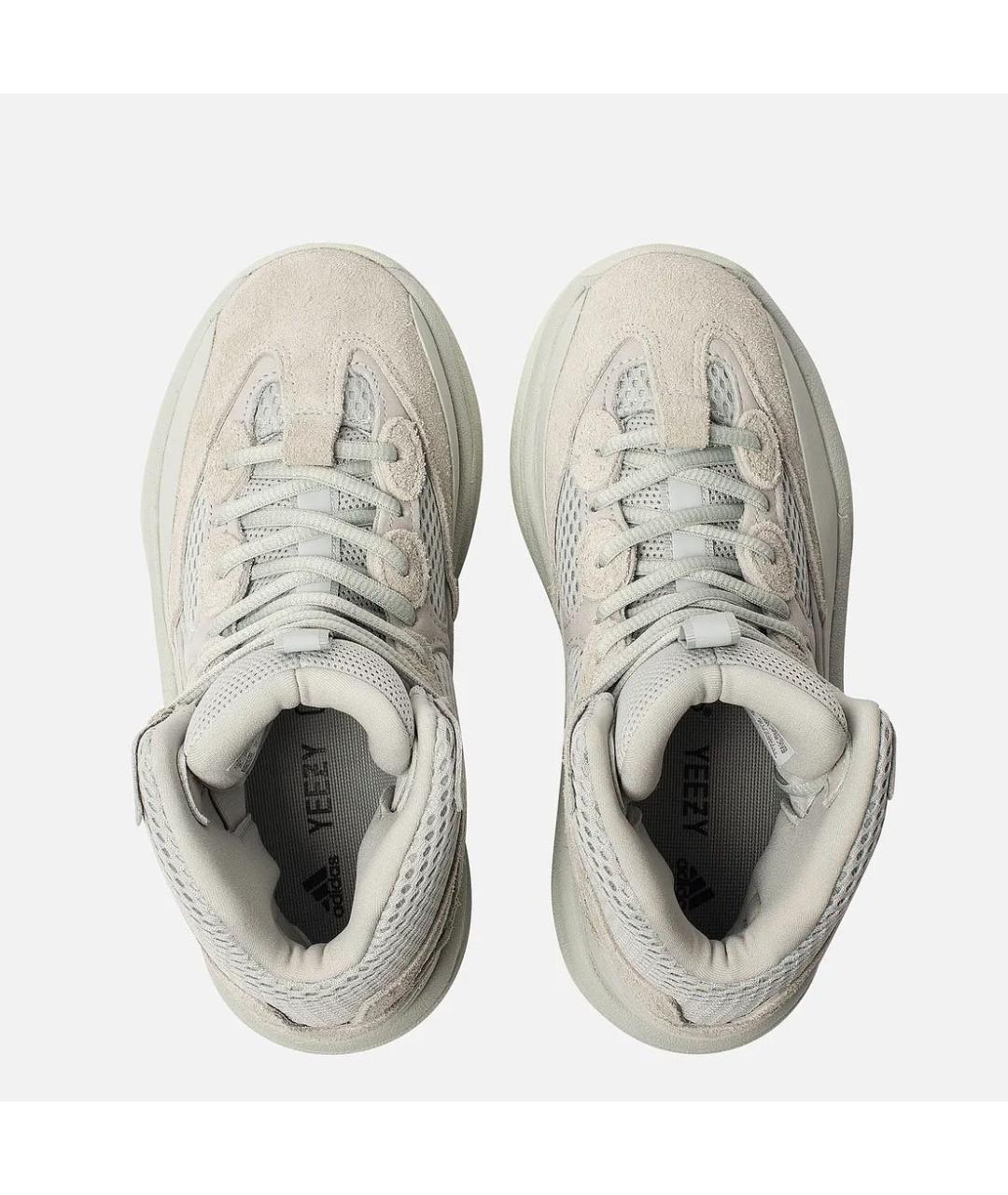 ADIDAS YEEZY Серые замшевые высокие кроссовки / кеды, фото 3
