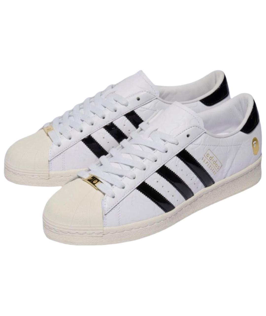 ADIDAS Белые кожаные кроссовки, фото 3