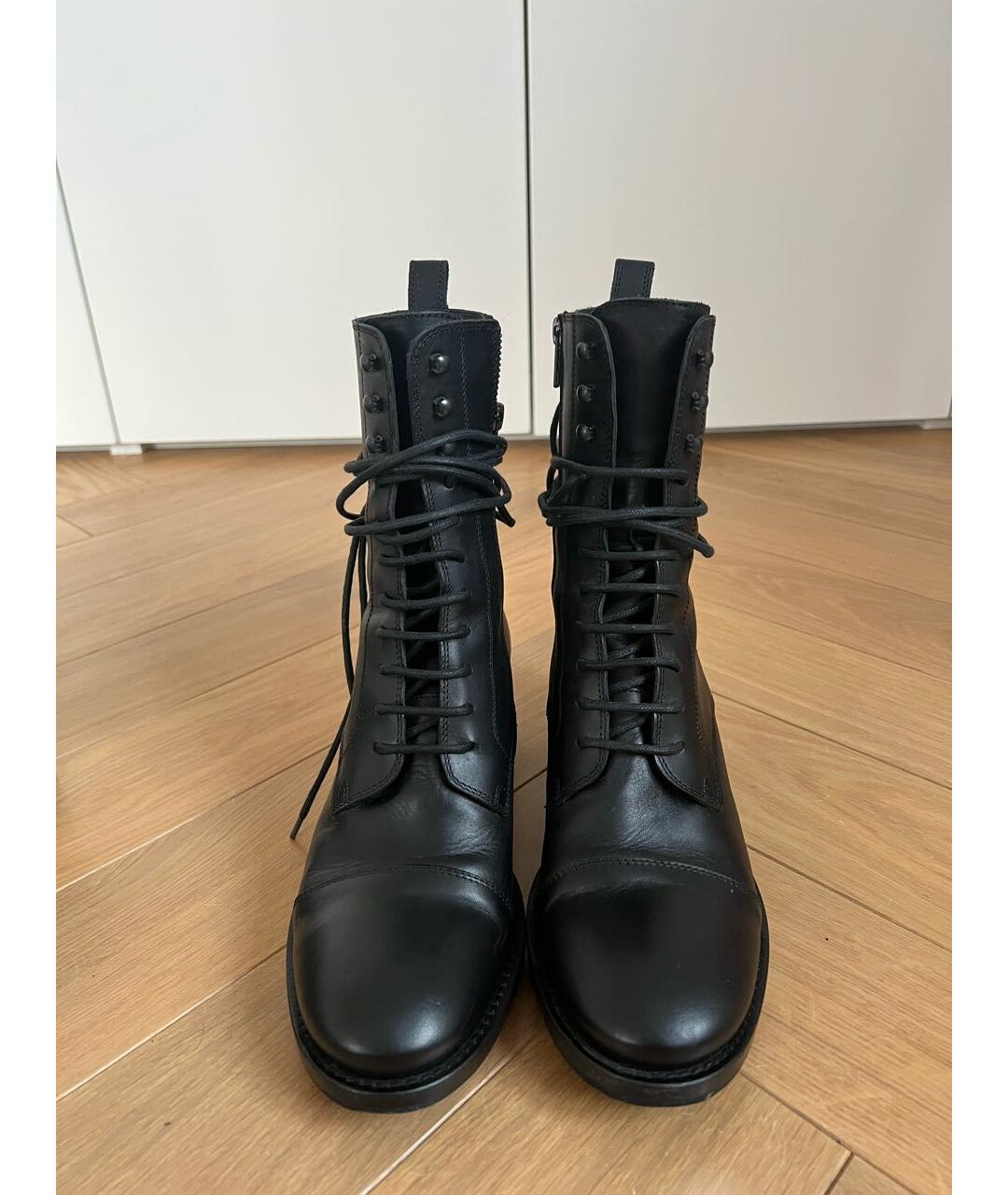 ANN DEMEULEMEESTER Черные кожаные ботинки, фото 2
