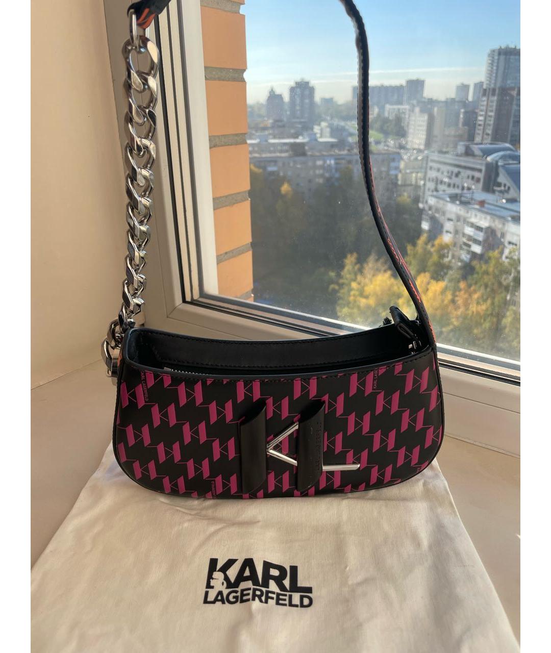 KARL LAGERFELD Мульти кожаная сумка с короткими ручками, фото 6