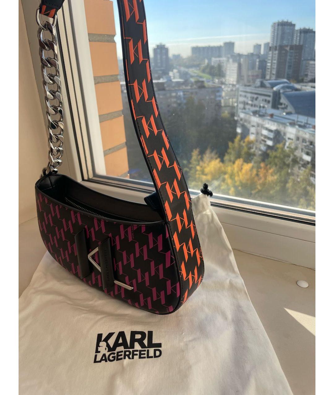 KARL LAGERFELD Мульти кожаная сумка с короткими ручками, фото 2