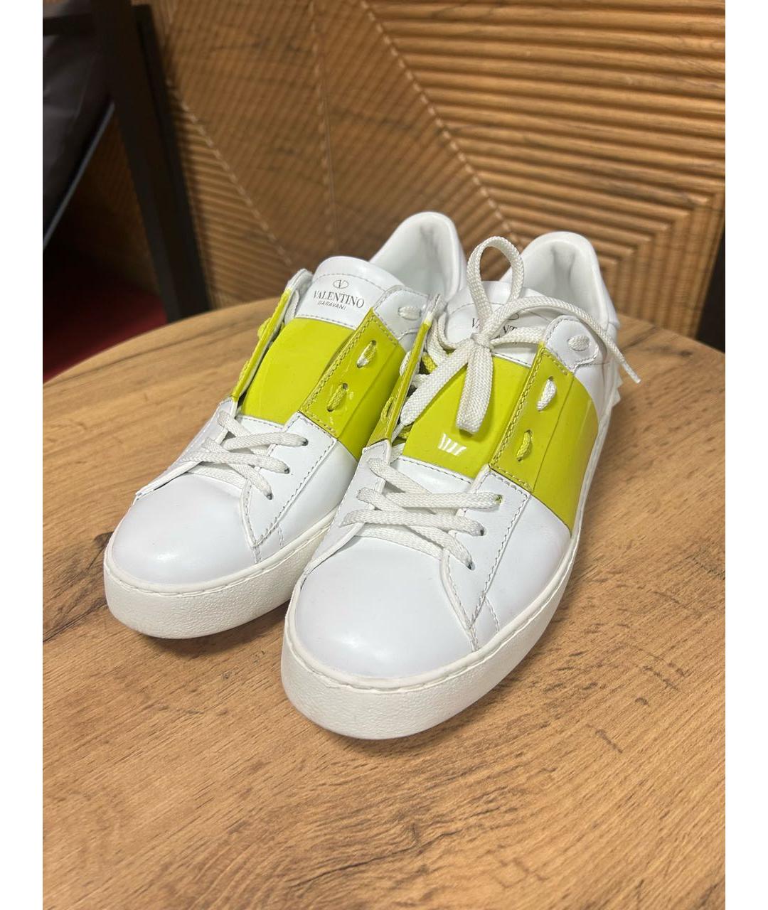 VALENTINO Белые кожаные кеды, фото 3
