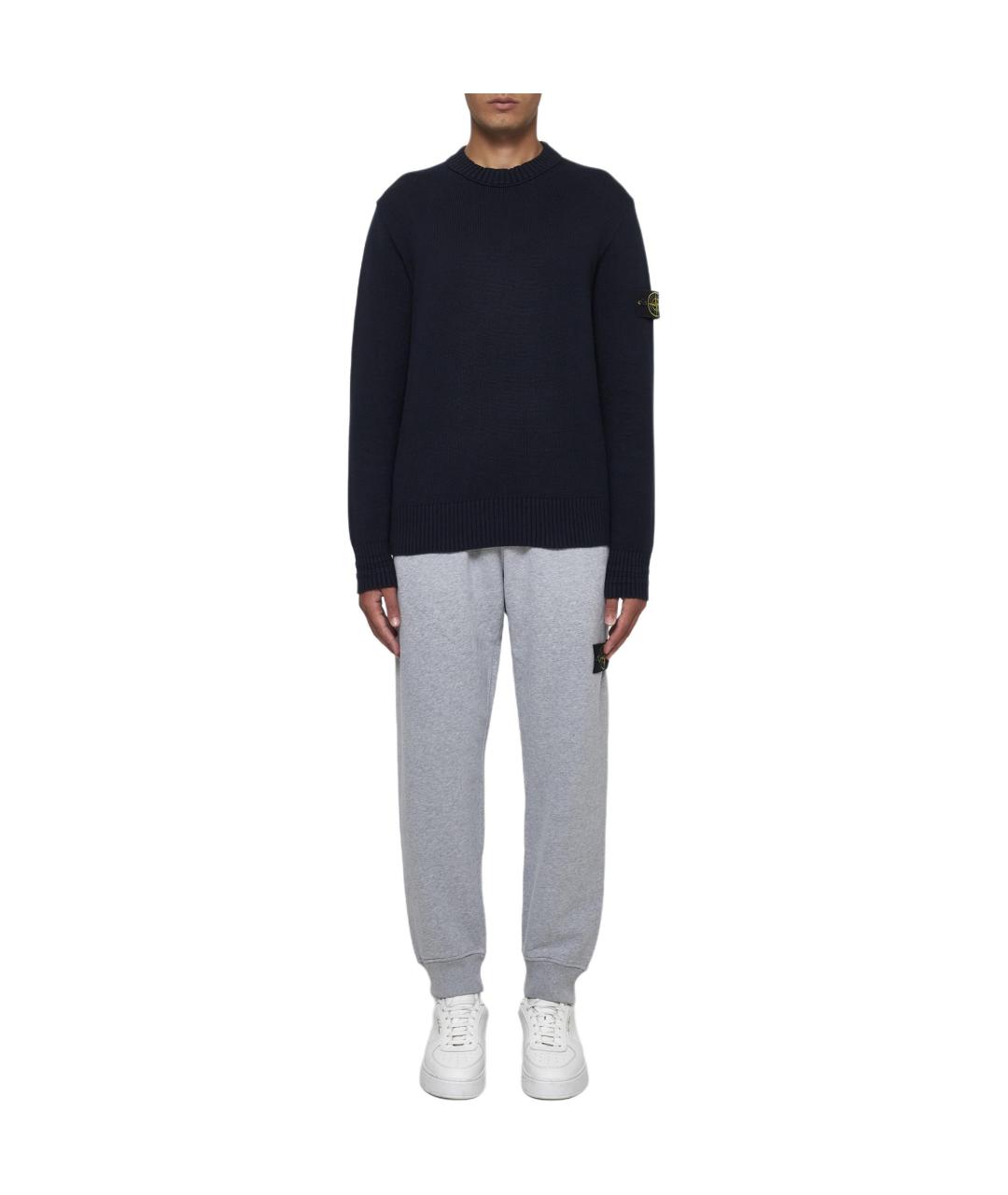 STONE ISLAND Серые повседневные брюки, фото 2