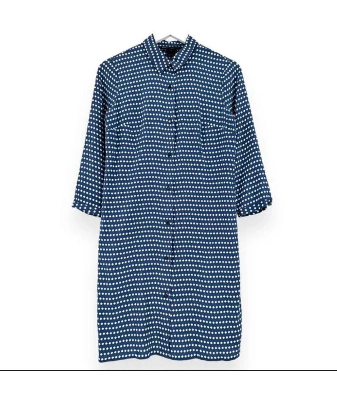 MARC BY MARC JACOBS Синее шелковое повседневное платье, фото 1