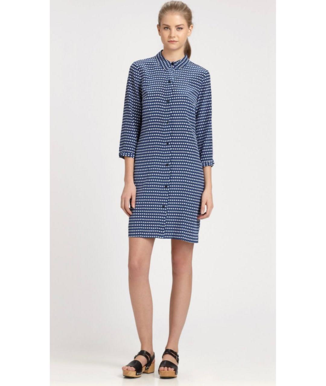 MARC BY MARC JACOBS Синее шелковое повседневное платье, фото 3
