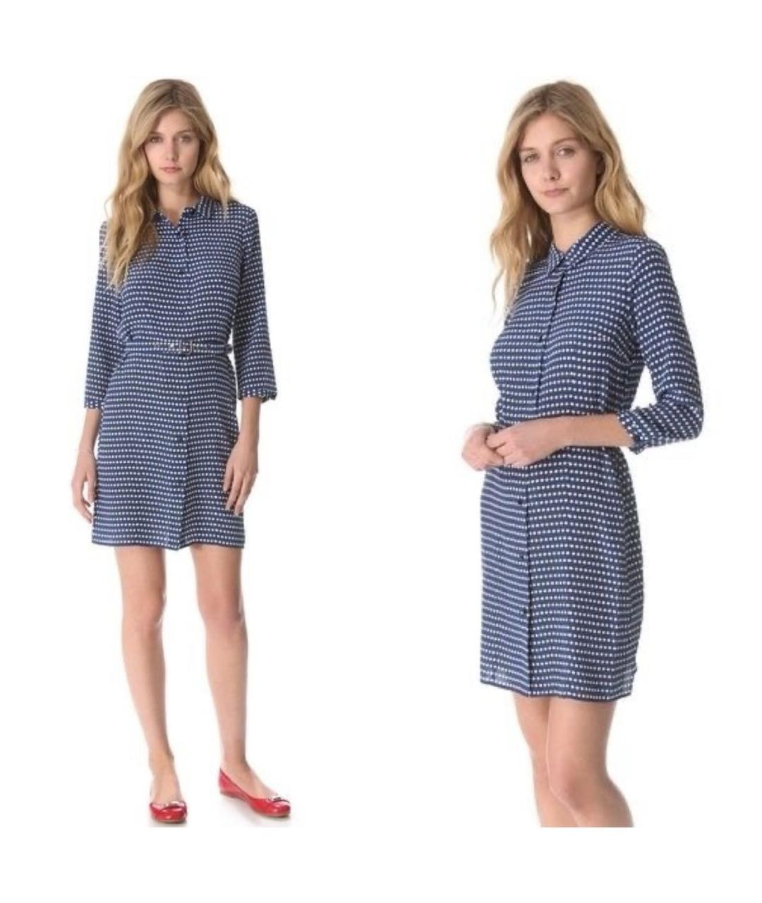 MARC BY MARC JACOBS Синее шелковое повседневное платье, фото 2