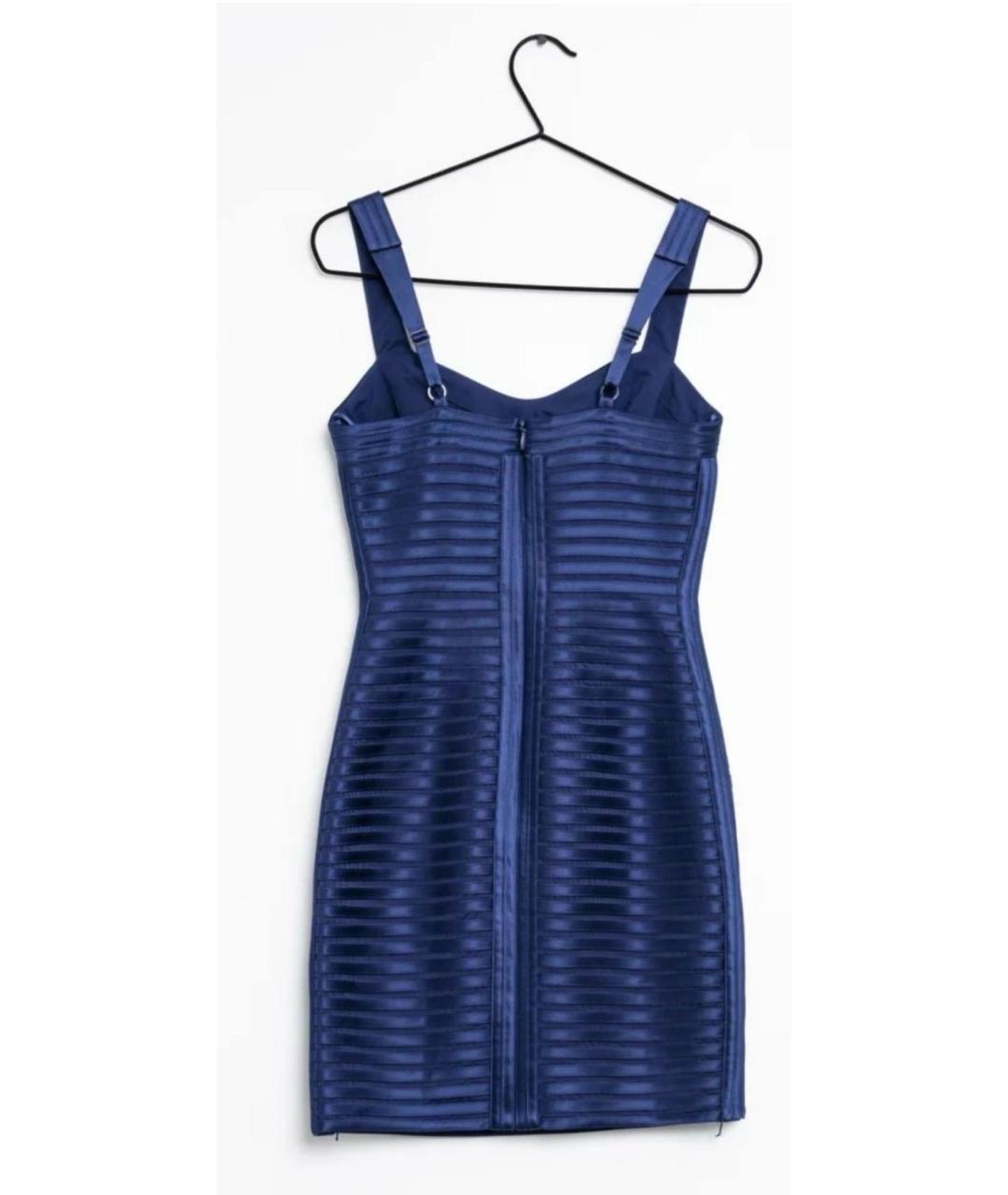 BCBG MAXAZRIA Темно-синее полиэстеровое коктейльное платье, фото 5
