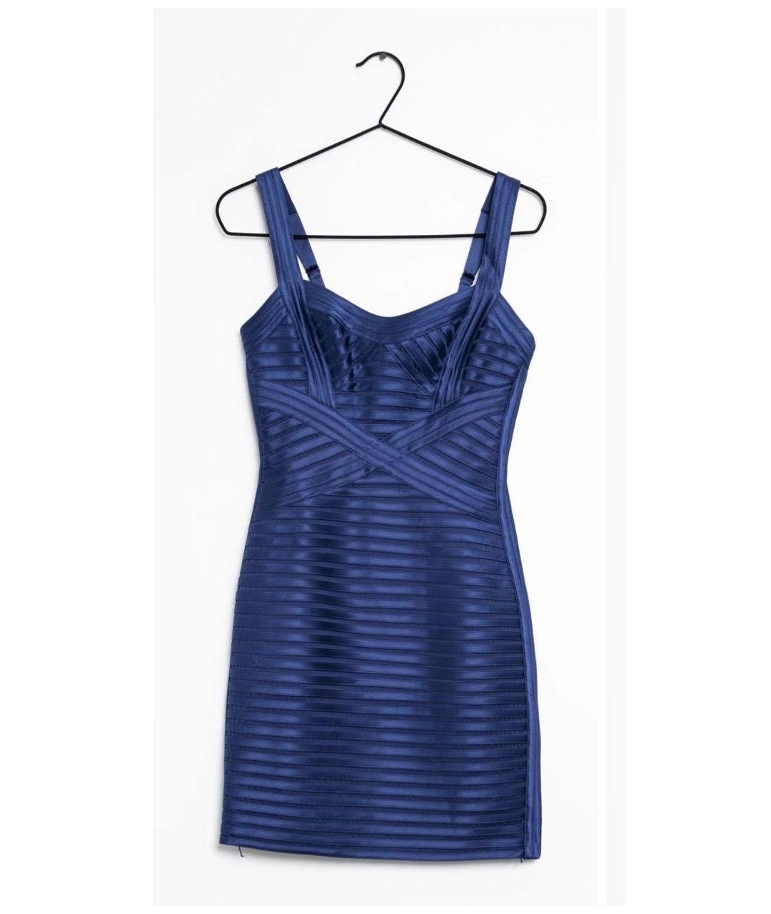 BCBG MAXAZRIA Темно-синее полиэстеровое коктейльное платье, фото 8