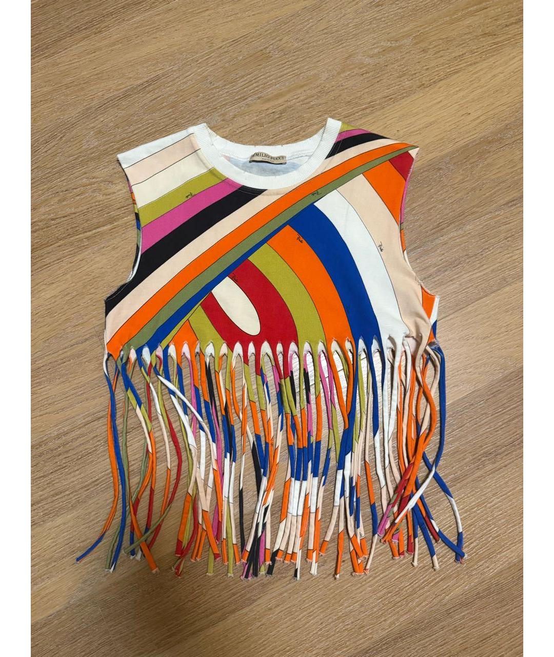 EMILIO PUCCI Мульти хлопковая футболка, фото 2