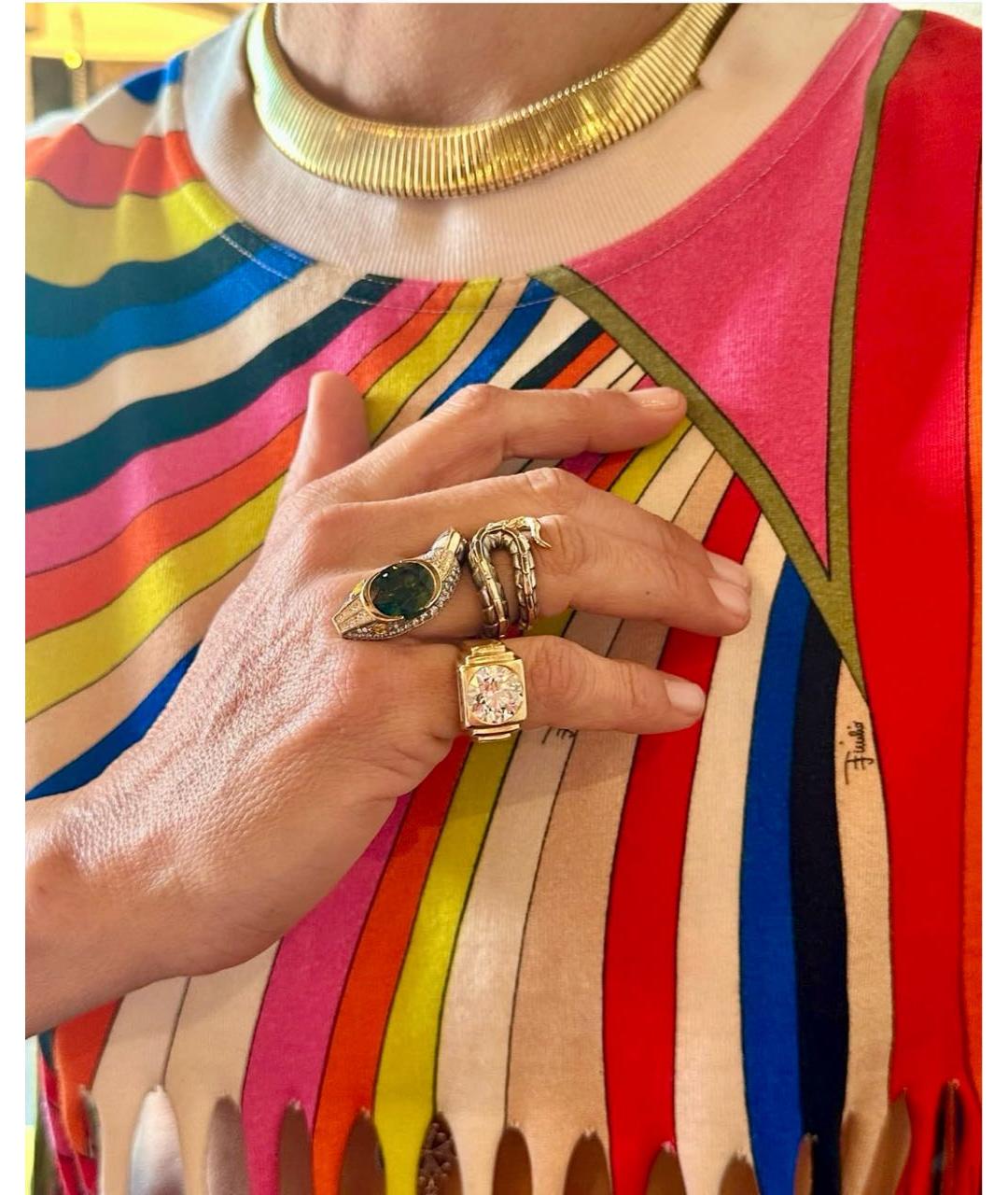 EMILIO PUCCI Мульти хлопковая футболка, фото 8