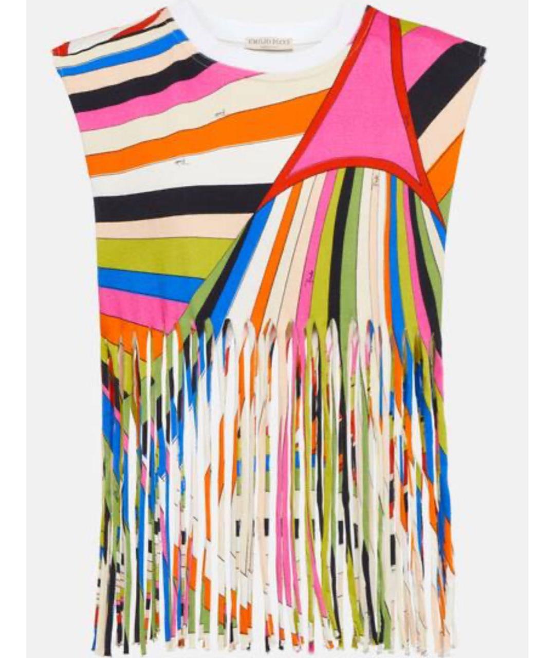 EMILIO PUCCI Мульти хлопковая футболка, фото 9