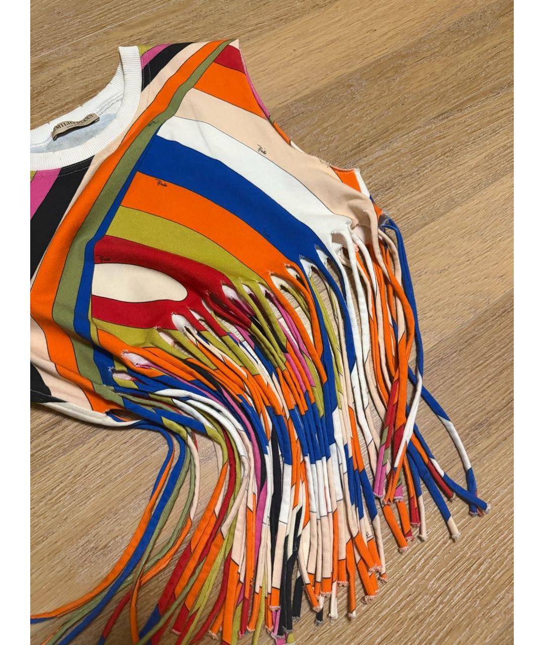 EMILIO PUCCI Мульти хлопковая футболка, фото 3
