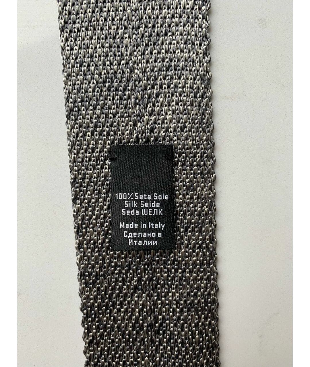 HUGO BOSS Серый шелковый галстук, фото 7