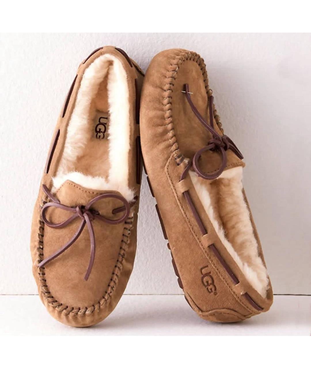 UGG AUSTRALIA Коричневые замшевые мокасины, фото 2