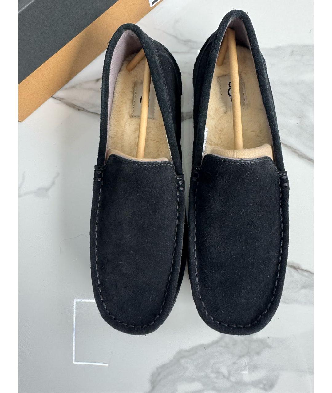 UGG AUSTRALIA Черные замшевые мокасины, фото 8