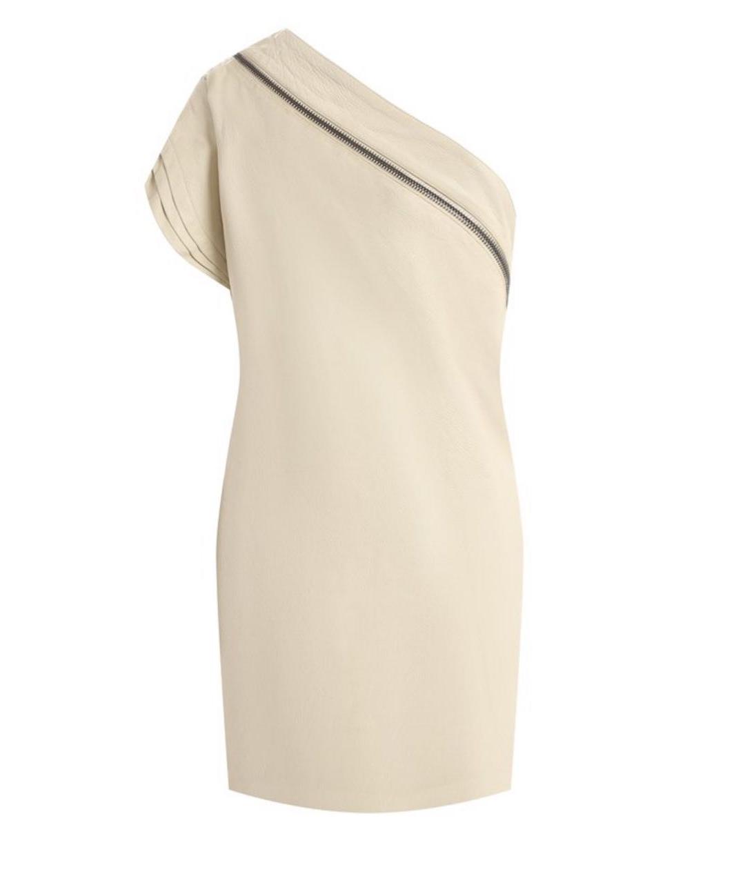 EMILIO PUCCI Бежевое кожаное коктейльное платье, фото 3