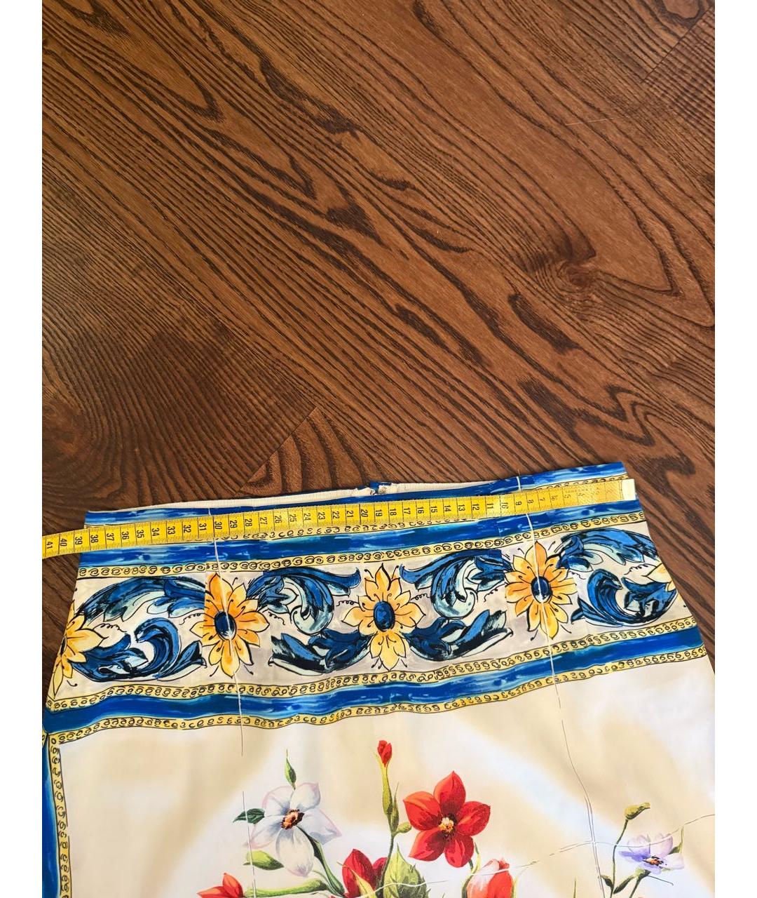DOLCE&GABBANA Мульти шелковая юбка макси, фото 5