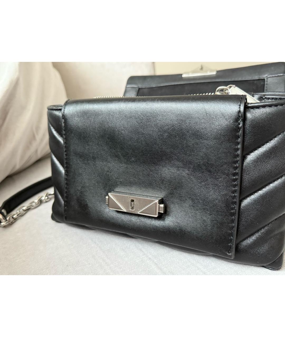 MICHAEL KORS Черная кожаная сумка через плечо, фото 5