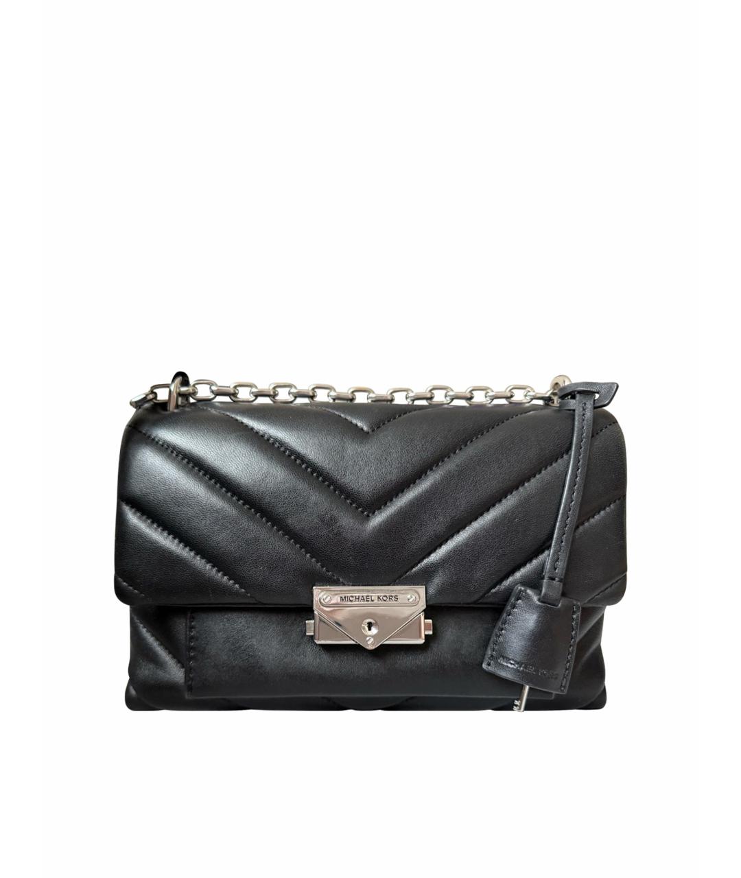 MICHAEL KORS Черная кожаная сумка через плечо, фото 1