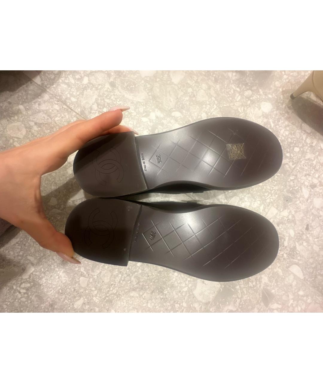 CHANEL Коричневые кожаные лоферы, фото 5