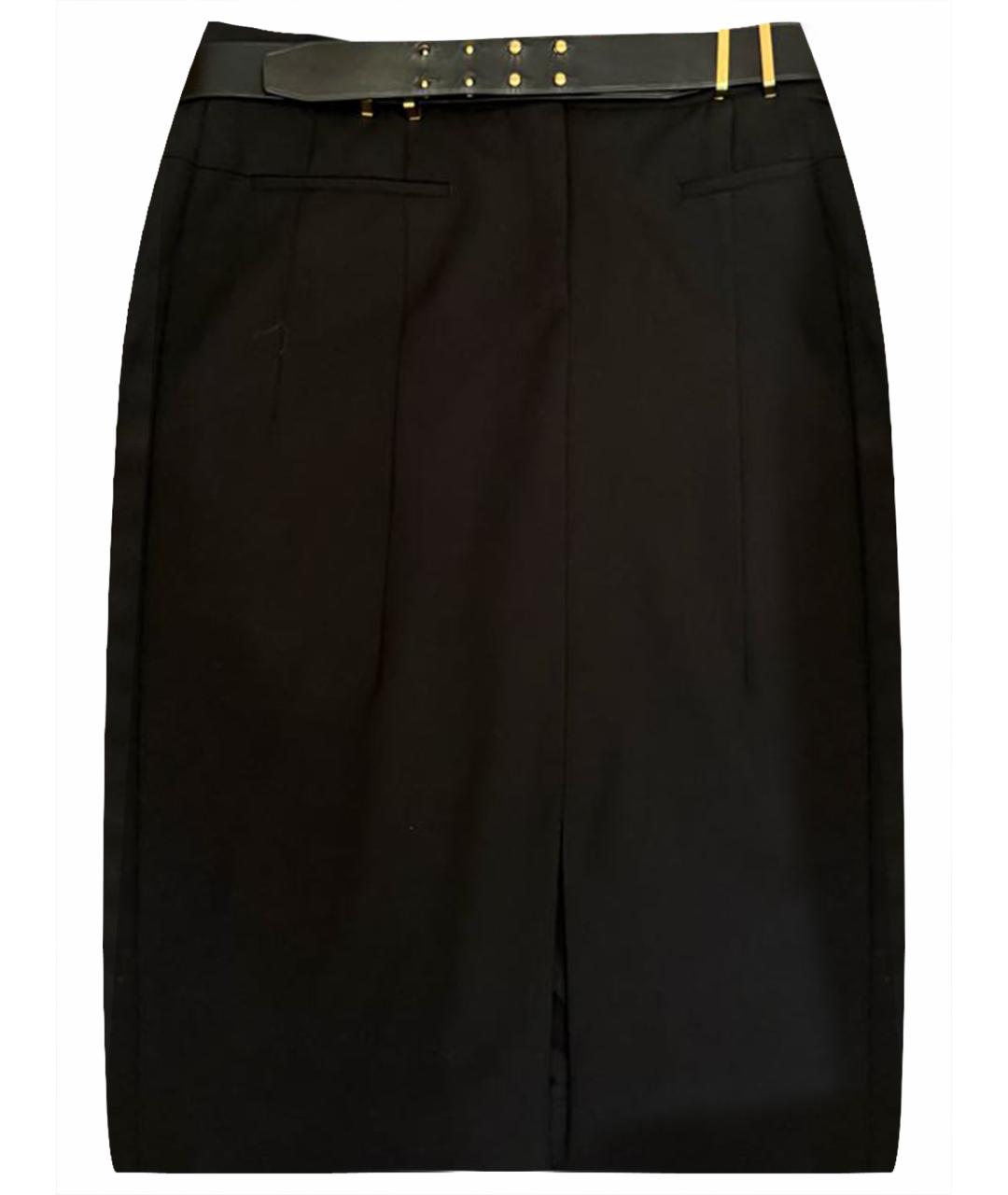 TOM FORD Черная шерстяная юбка миди, фото 1