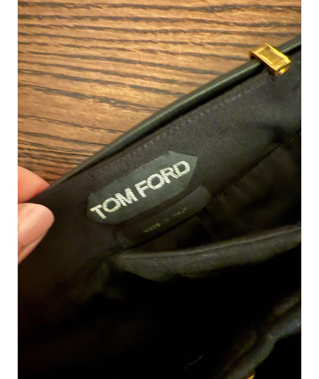 TOM FORD Черная шерстяная юбка миди, фото 2