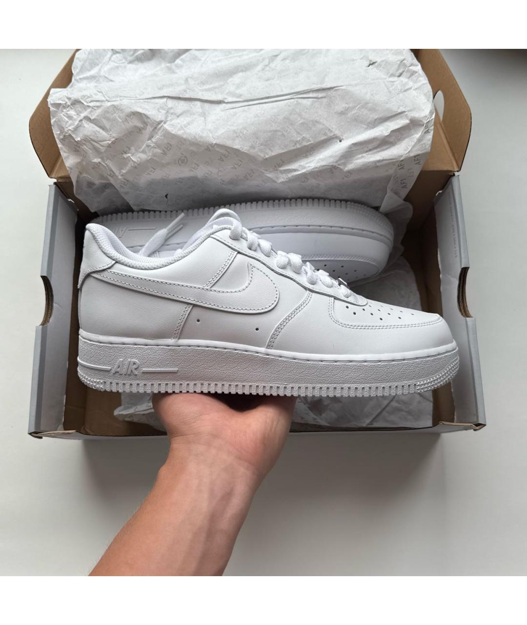 NIKE Белые кожаные низкие кроссовки / кеды, фото 8