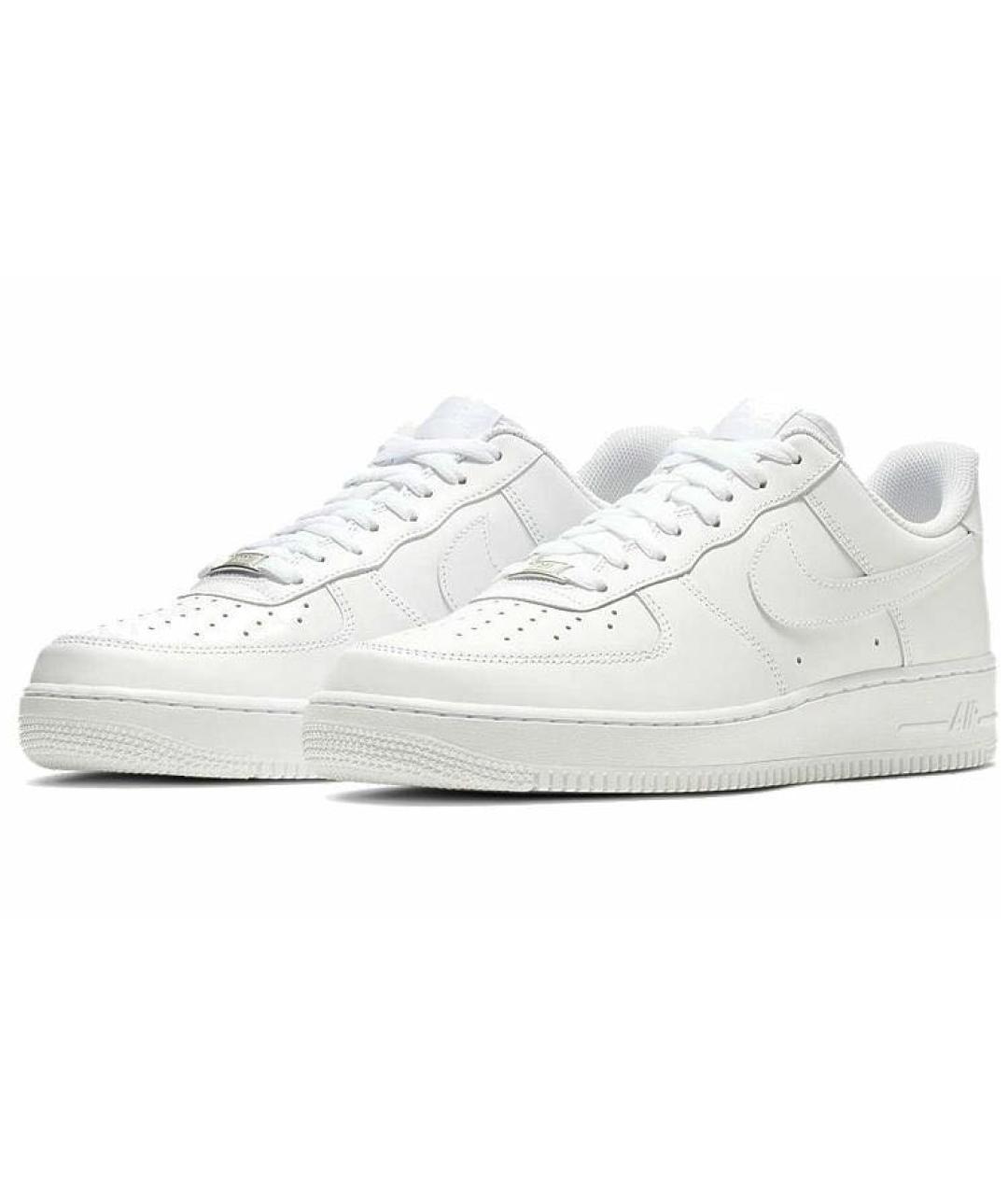 NIKE Белые кожаные низкие кроссовки / кеды, фото 6