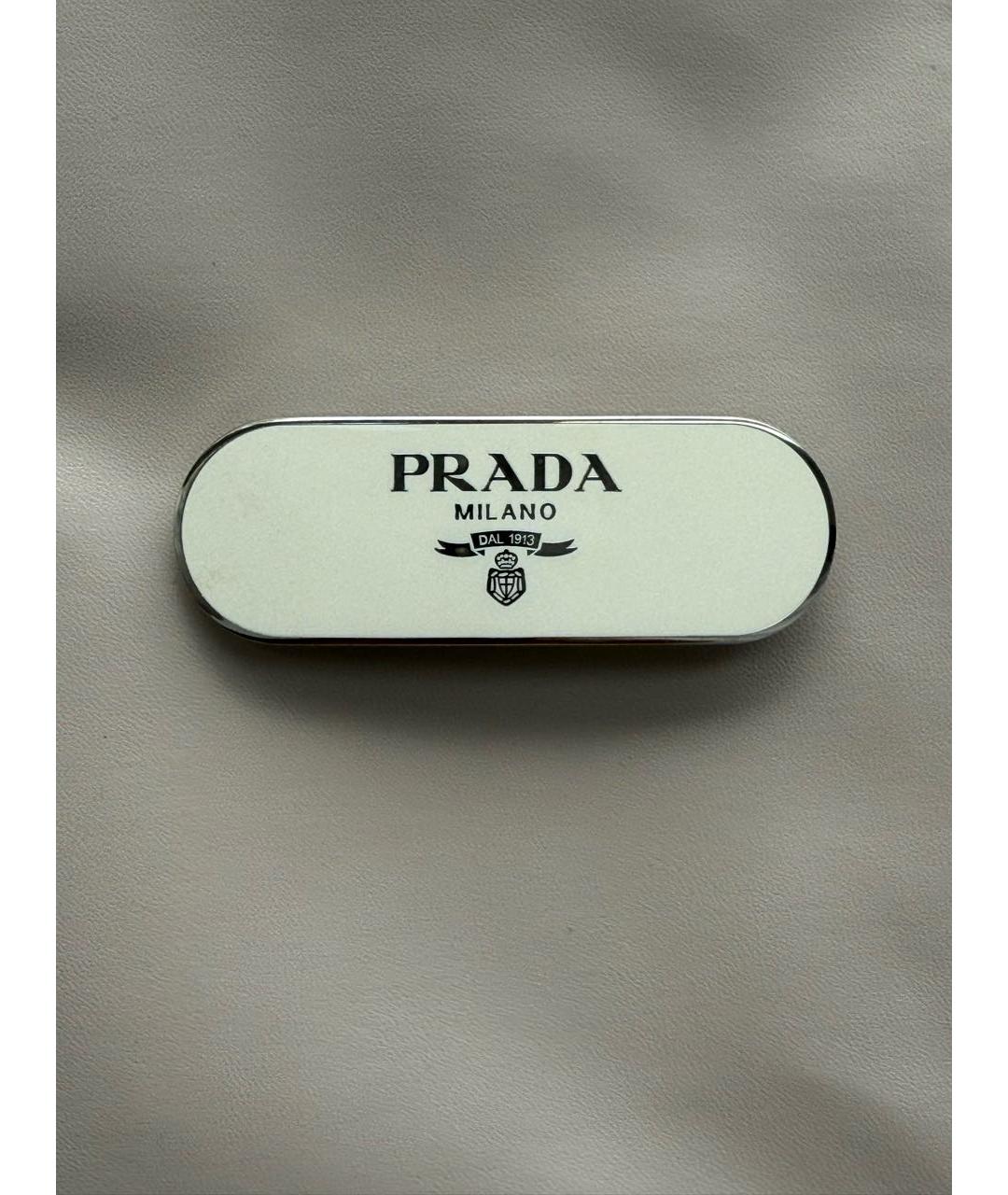 PRADA Белая заколка, фото 7