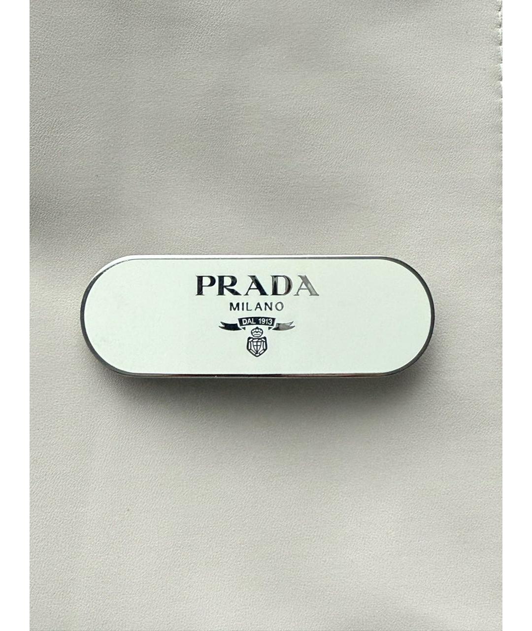 PRADA Белая заколка, фото 3