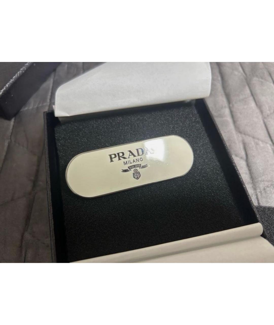 PRADA Белая заколка, фото 4