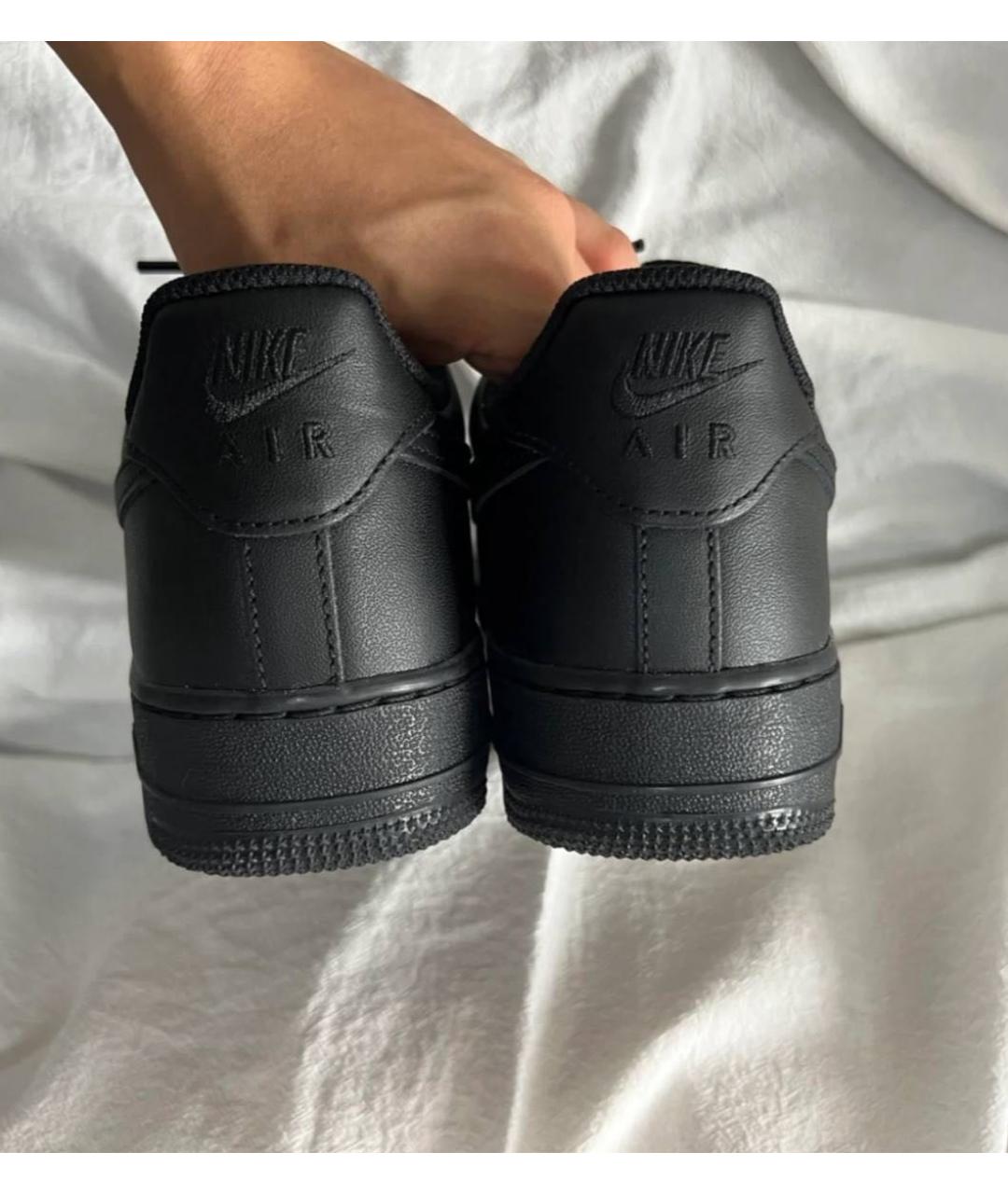 NIKE Черные кожаные кроссовки, фото 4
