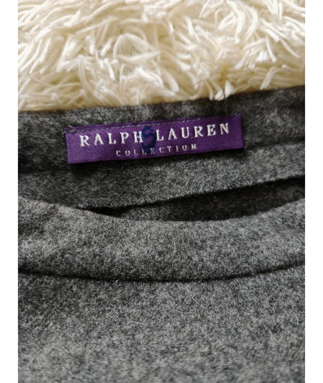 RALPH LAUREN COLLECTION Серая кашемировая юбка макси, фото 3