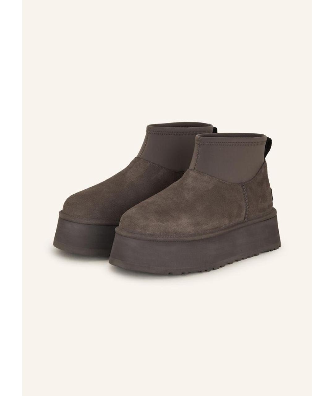 UGG AUSTRALIA Серые замшевые сапоги, фото 2