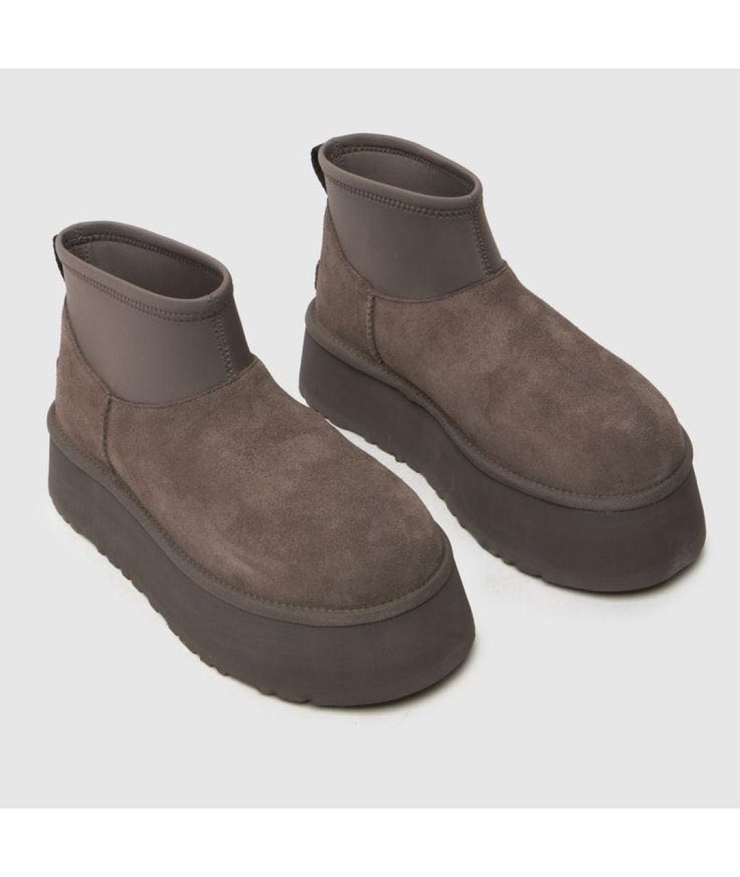 UGG AUSTRALIA Серые замшевые сапоги, фото 3