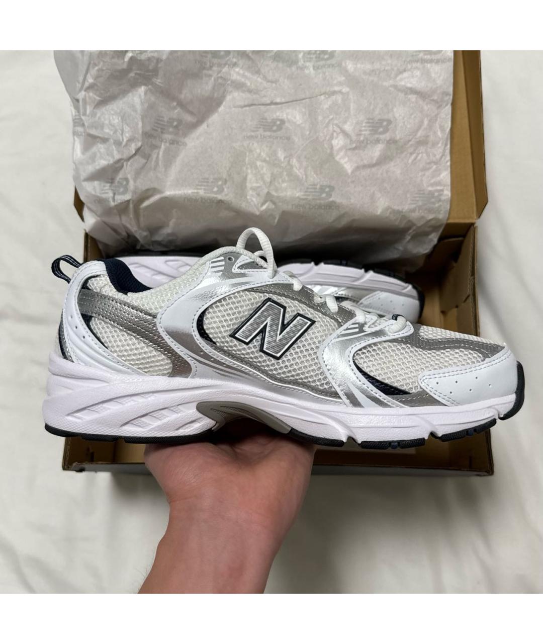 NEW BALANCE Белые текстильные кроссовки, фото 6